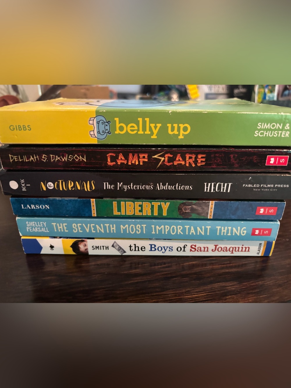 Scholastic Belly Up Camp Scare Book Lot Middle School Liberty Nocturnals Books